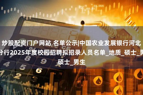 炒股配资门户网站 名单公示|中国农业发展银行河北省分行2025年度校园招聘拟招录人员名单_地质_硕士_男生